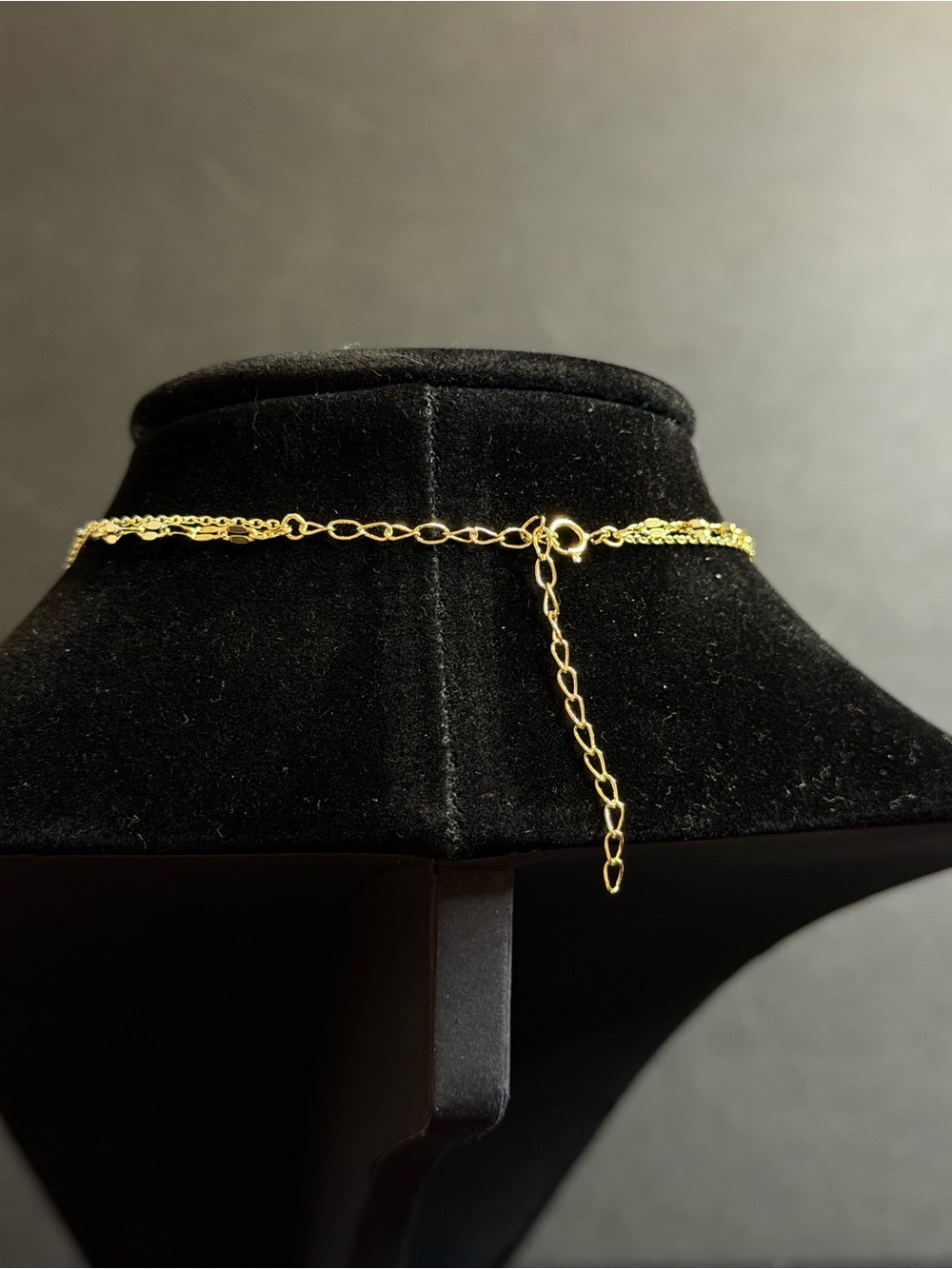 Gold Plated 925 Silver Double-Layer 'H' Pendant Necklace - Picture 5 of 5